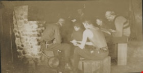 First New Westminster Boy Scout troop around hearth, [192-] thumbnail