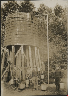 Boys at water tower, [192-] thumbnail
