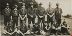 Officers and leaders at New Westminster District Boy Scout Camp, Aug. 1925 thumbnail