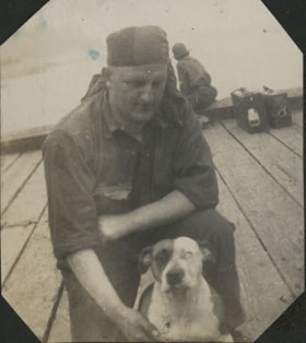 Boy Scout leader with dog, Aug. 1925 thumbnail