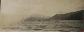 Canoe and boat near Granthams Landing, Aug. 1926 thumbnail
