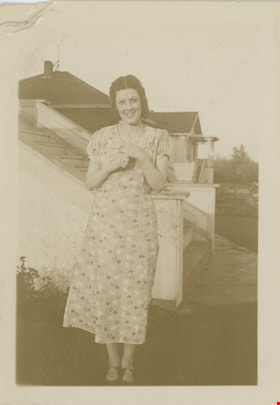 Ruby in front of house, 1936 thumbnail