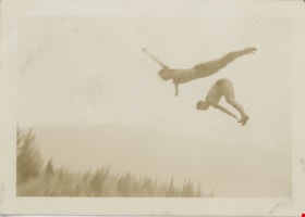 Jack Sanderson and Crichton Hawkshaw diving, [1936] thumbnail