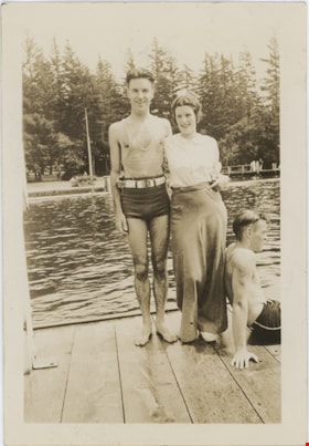 Crichton Hawkshaw and Ruby at Cultus Lake, [1936] thumbnail