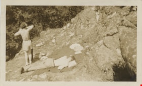 Marie picking blackheads at Eagle Harbour, [1936] thumbnail