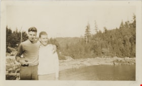 Crichton Hawkshaw with Les at Eagle Harbour, [1936] thumbnail