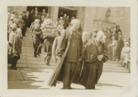 Coming out of funeral service, 1937 thumbnail