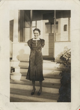 Ivy Hawkshaw on stairs, [1937] thumbnail