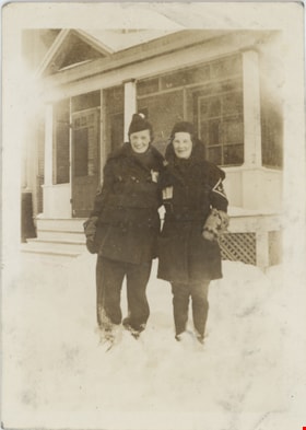 Ivy and Grace in snow, [1937] thumbnail