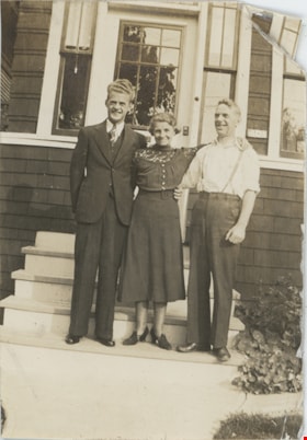 Alan Hughes with Mr. and Mrs. Hughes, Sept. 1938 thumbnail