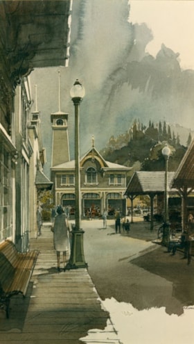 Drawing of Hill Street in Heritage Park, [1971] thumbnail