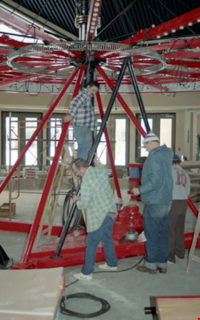 Installing support poles for the electric motor, [betweeen Feb. 20 and Mar. 26, 1993] thumbnail