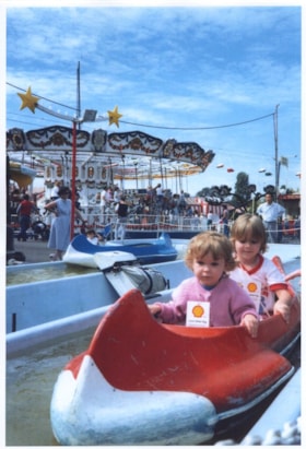 Elizabeth and Sarah Knudson at Playland, August 23, 1986 thumbnail