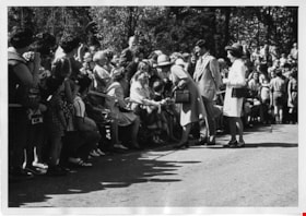 Queen Elizabeth II and officials during Royal visit to Burnaby Municipal Hall, 7 May 1971 thumbnail