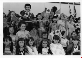Crowd of children during Royal visit to Burnaby Municipal Hall, 7 May 1971 thumbnail