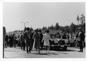 Queen Elizabeth II during royal visit to Burnaby Municipal Hall, 7 May 1971 thumbnail
