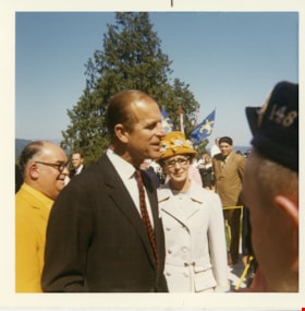 Prince Philip and officials at Royal visit to Burnaby Municipal Hall, 7 May 1971 thumbnail