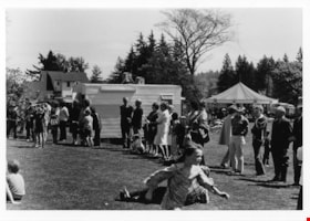 Spectators watching opening ceremonies and skydiving, 8 May 1971 thumbnail