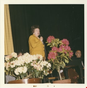 Rose Bancroft onstage at Burnaby Rhododendron Festival, May 1971 thumbnail