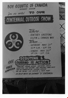 Boy Scouts Centennial Outdoor Show poster, May 1971 thumbnail