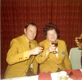 Members of Burnaby Centennial '71 Committee drinking wine, 19 November 1971 thumbnail