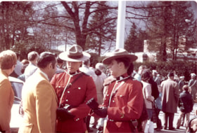 RCMP and Centennial '71 Committee members at Heritage Village sod-turning, 11 April 1971 thumbnail
