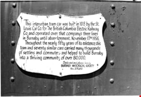 Tram car plaque, [1971] thumbnail