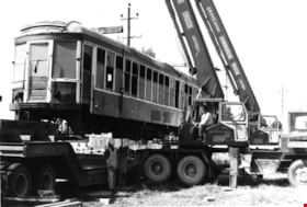 Interurban tram 1223 being transported, [1971] thumbnail
