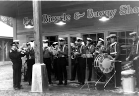 Fire Department band performing at Heritage Village, November 1971 thumbnail