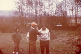 Men at on site of Heritage Village, 11 April 1971 thumbnail