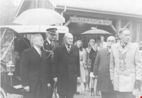 Governor General Roland Michener and officials at Heritage Village opening, 19 November 1971 thumbnail