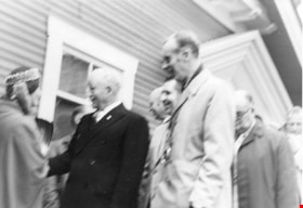 Governor General Roland Michener and Mrs. Alice Burritt at Heritage Village opening, 19 November 1971 thumbnail