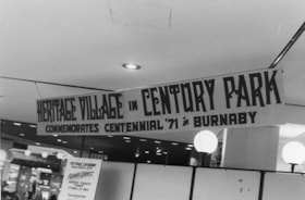 Sign for Heritage Village in Century Park, [August 1971] thumbnail