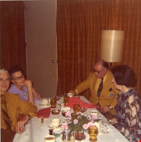 Members of Burnaby Centennial '71 Committee and guests at a reception for Heritage Village, 1971 thumbnail