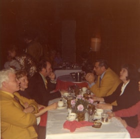 Burnaby Centennial '71 Committee members and guests at a reception for Heritage Village, 1971 thumbnail