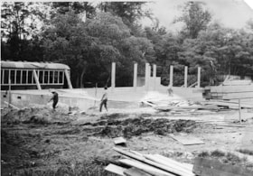 Building under construction inside of Heritage Village, 1971 thumbnail
