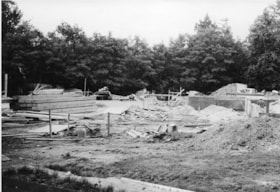 Buildings under construction inside of Heritage Village, 1971 thumbnail