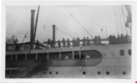 People on upper deck of ship, [between 1940 and 1950] thumbnail