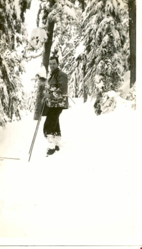 Jack McGeachie on skis on Mount Seymour, [between 1939 and 1949] (date of orignals), copied 2008 thumbnail