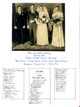 Elionor Winter and George Turner's wedding day, 28 Oct. 1939 thumbnail