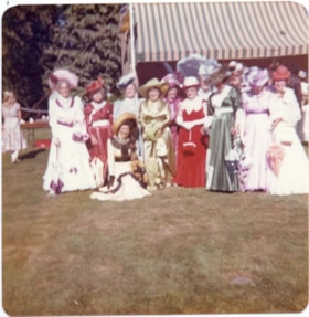 May Bate with a group of woman in costume, 1970-1980 thumbnail