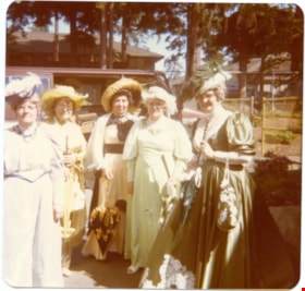 Five women from Confederation Singers, in 1890's costumes., 1970-1980 thumbnail