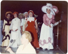 Confederation Singers in 1890's costumes on stage In Maple Ridge., 1970-1980 thumbnail