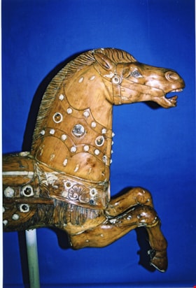 Carousel horse named Champion with varnish, [between 1990 and 1992] thumbnail
