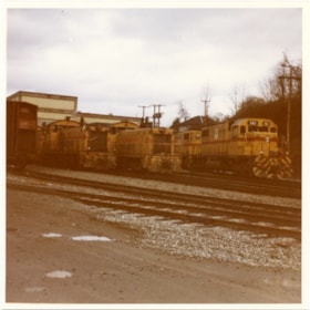 Switching engines at BC Hydro, Trap Yard, New Westminster, [1985] thumbnail