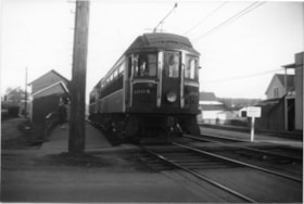 Interurban #1004 west bound at Collingwood station, [1950] (date of original), copied [ca. 2000] thumbnail