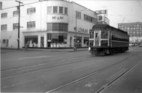 B.C. Electric Railway tram no. 1207 heading west to Marpole, 1955 thumbnail
