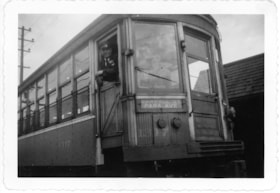 B.C. Electric Railway tram no. 1317 with motorman, [194-] thumbnail