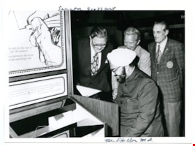 [Harold Winch and other Members of Parliament at an exhibit], [196-] thumbnail