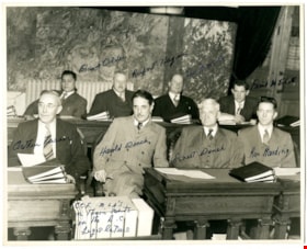 CCF MLA's in their seats in the B.C. Legislature, [between 1949 and 1956] thumbnail